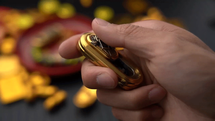New WANWU Popping Stainless Steel Hand Fidget Haptic Push Slider | New WANWU Popping EDC Zirconium Hand Push Slider | WANWU Popping PPB Fidget Toys for Collection &amp; Gift