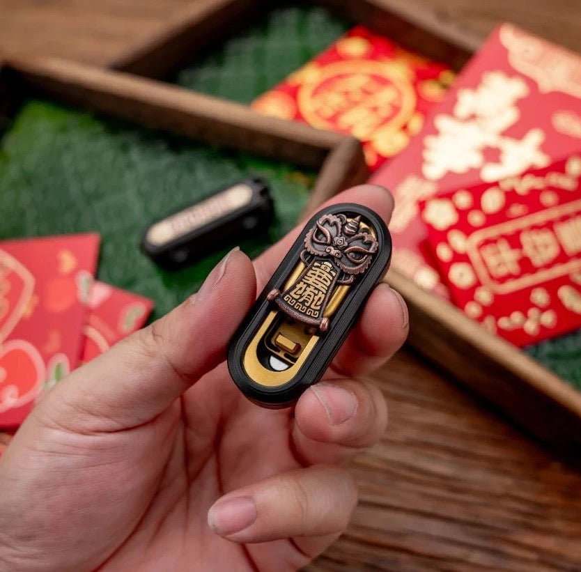New WANWU Popping Stainless Steel Hand Fidget Haptic Push Slider | New WANWU Popping EDC Zirconium Hand Push Slider | WANWU Popping PPB Fidget Toys for Collection &amp; Gift
