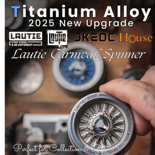 Lautie 2099 Series Lucky Deskset Titanium Turn Table Hand Gyro Spinner | Lautie Carnival Titanium Hand Gyro Fidget for Collection and Gift