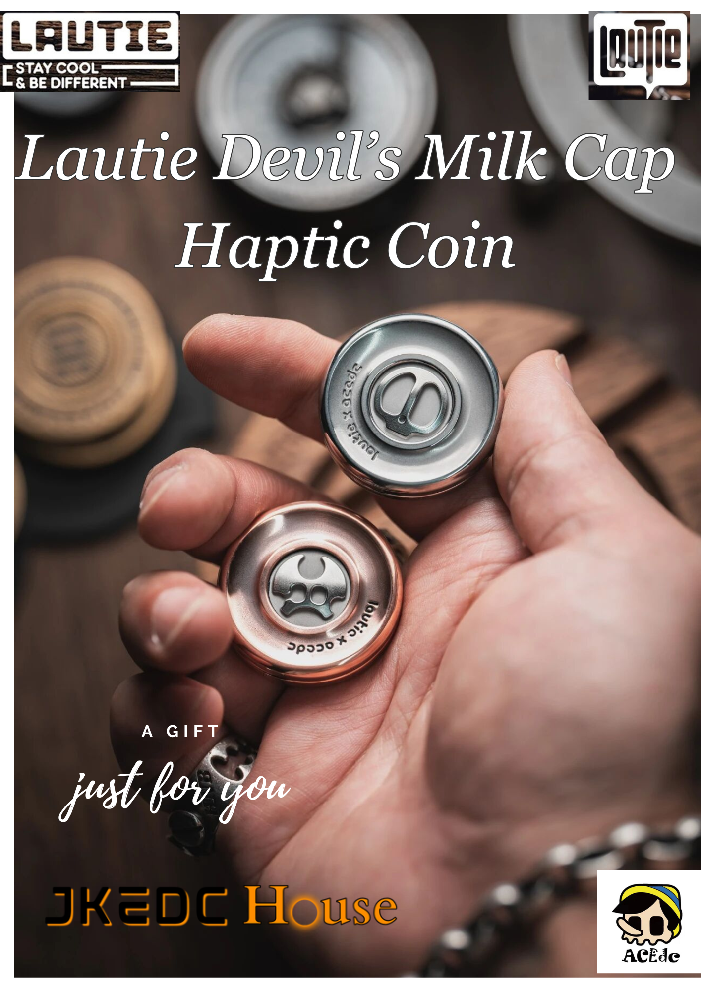 LAUTIE x ACEdc - New Devil’s Milk Cap Haptic Coin Fidget Toy for Collection & Gift