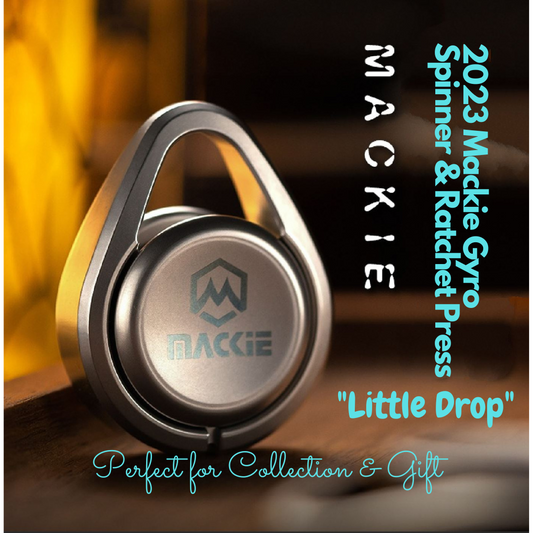 New Mackie Little Drop Gyro Hand Spinner Ratchet Presser | Mackie Little Drop Ratchet Clicker | Mackie Mini Gyro EDC Clicker Button