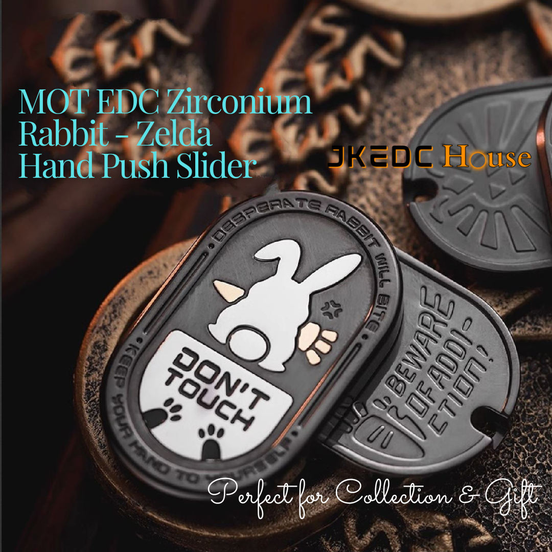 New MOT EDC Zirconium Rabbit - Zelda Hand Push Slider | New Mot EDC Zelda Hand Fidget Toys | New MOT EDC PPB Rabbit Hand Push Slider for Gift & Collection.