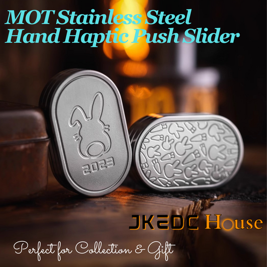 New MOT EDC Rhythm Stainless Steel Rabbit  Hand Push Slider | New Mot EDC Rabbit Carrot Hand Fidget Toys | New MOT EDC PPB Rabbit Hand Push Slider for Gift & Collection.