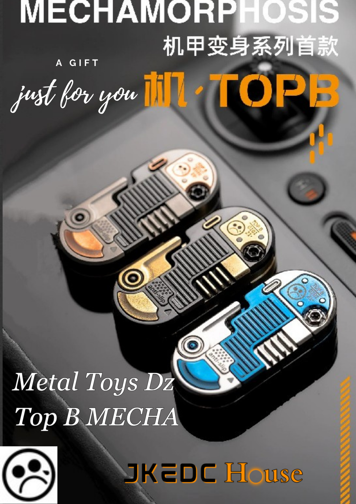 Metal Toys Dz Top B MECHA Special Edition Hand Haptic Fidget Slider for Collection & Gift