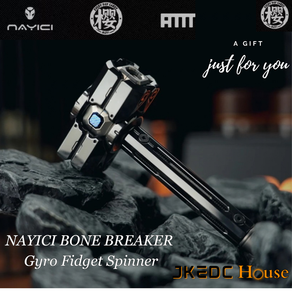 NAYICI Bone Breaker Gyro Fidget Spinner for Gift & Collection