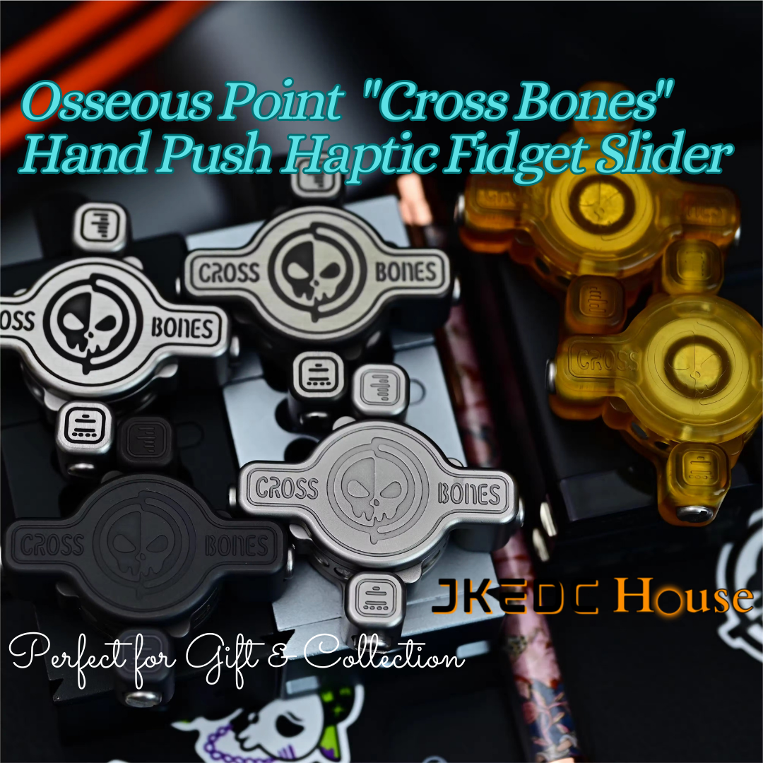 New Osseous Point Cross Bones Hand Haptic Fidget Slider | Cross Bones Fidget Toys Hand Push Slider | Cross Bones EDC Push Slider for Gift & Collection.