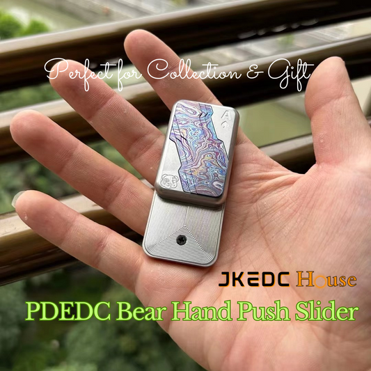 PDEDC Bear 2.0 Hand Push Slider | New PDEDc Bear Fidget Toys Hand Push Slider | PDEDc Bear EDC PPB Push Slider for Gift & Collection