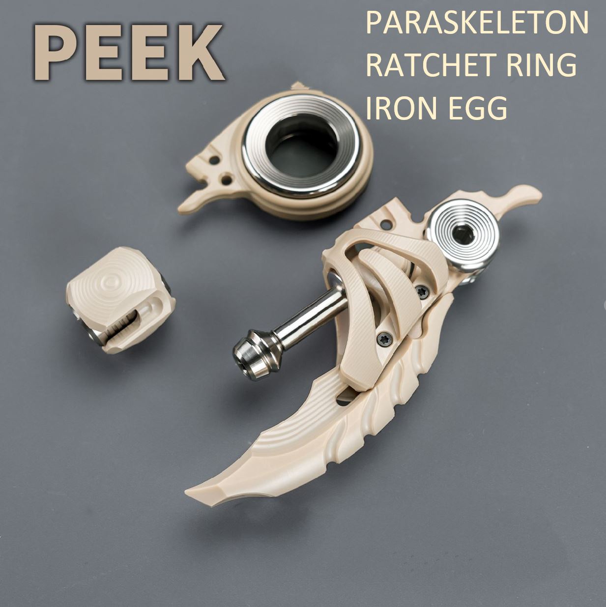 WANWU PARASKELETON EXOSKELETON PEEK PEI Mechanical EDC PPB Hand Haptic Push Slider for Gift & Collection