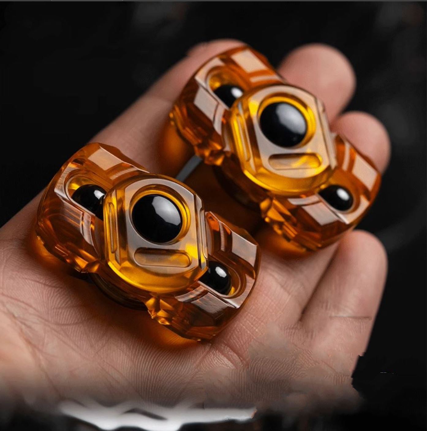 Mini Robot Stainless Steel Hand Button Fidget Spinner | Mini EDC Robot Hand Button Spinner |Mini EDC Steel Ball Button Hand Spinner for Gift