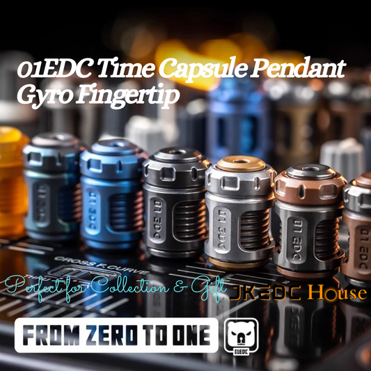 New 01 One Time Capsule Pendant Knife Beads | 01 One EDC Time Capsule Keychain Beads | 01 One Time Capsule Gyro Fingertip for Gift & Collection