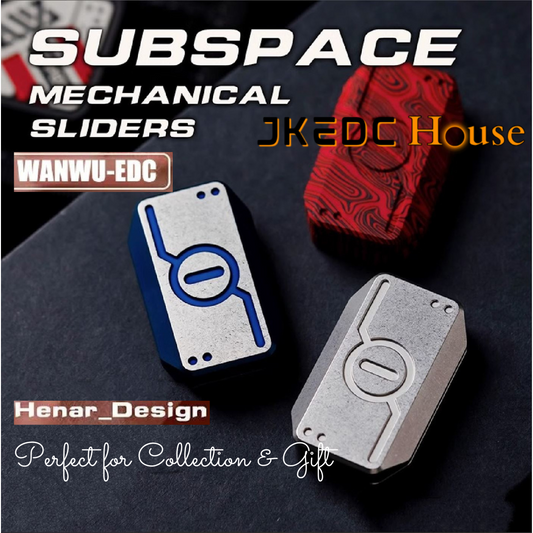 WANWU Stainless Steel Subspace Mechanical Hand Slider | Wanwu Mini G10 Subspace Mechanical EDC Hand Slider | Mini PPB Metal Slider for Collection & Gift