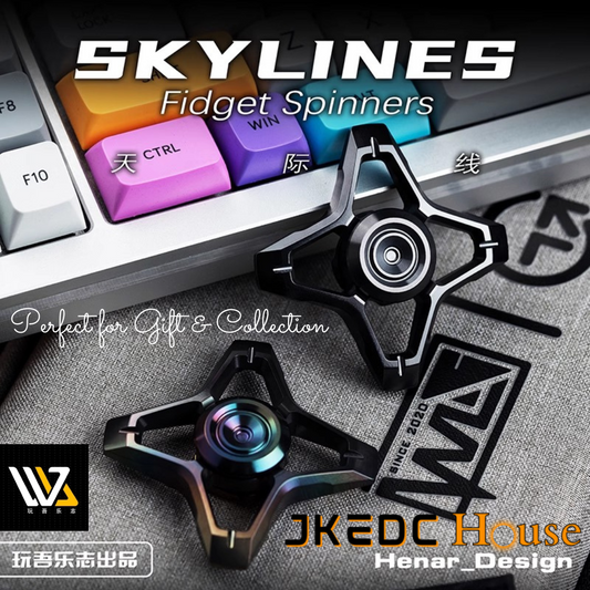 WANWU "Skyline" Hand Gyro Fidget Spinner | WANWU "Skyline" Mini EDC Hand Spinner | Mini "Skyline" Strike PPB Steel Hand Fidget for Gift &amp; Collection