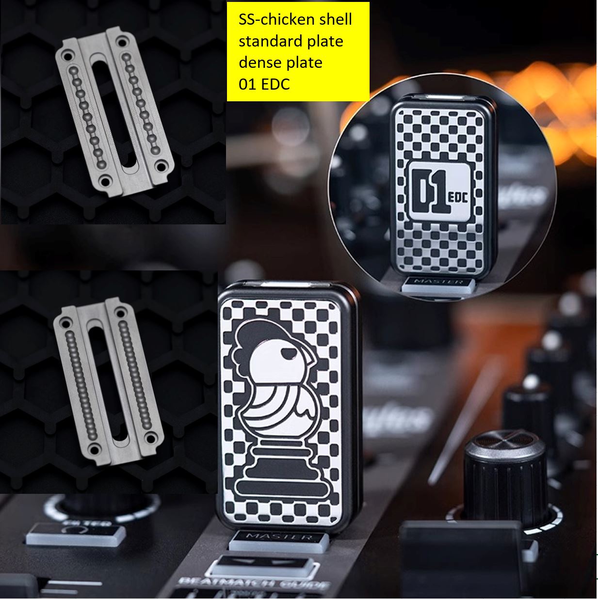 01EDC & YEDC Stainless Steel Limited Mechanical Hand Haptic Slider | 01EDC YEDC Zirconium EDC Hand Fidget Toy for Collection &amp; Gift