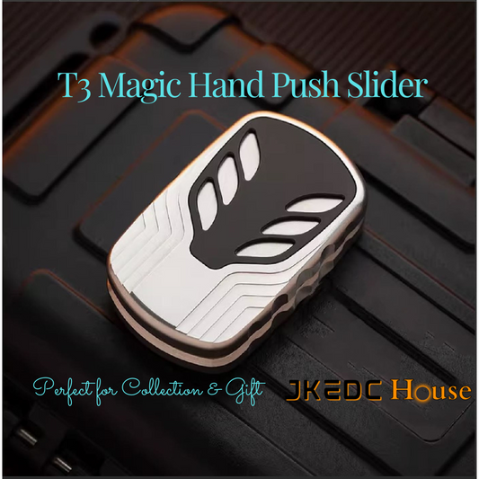 New T3 Magic Hand Push Pull Slider | T3 Fidget PPB Hand Push Decompression Toy | T3 EDC Push Slider for Gift and Collection