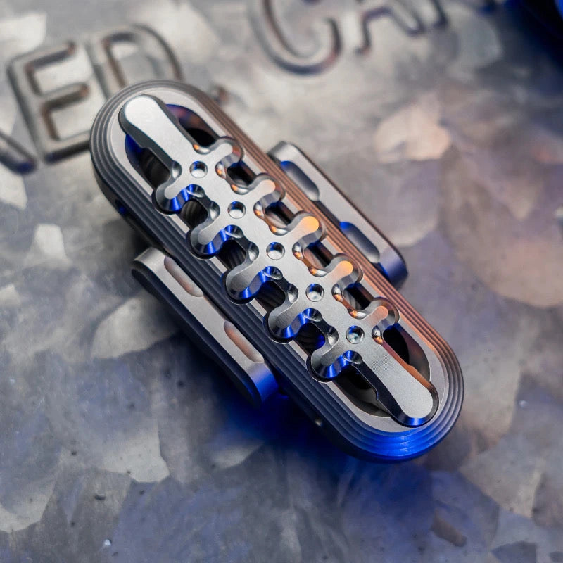 New WANWU EXOSKELETON Zirconium Mechanical Magnetic Hand Haptic Push Slider | New Zirconium EXOSKELETON EDC PEI Hand Push Slider | WANWU EXOSKELETON PPB Fidget Toys for Collection & Gift