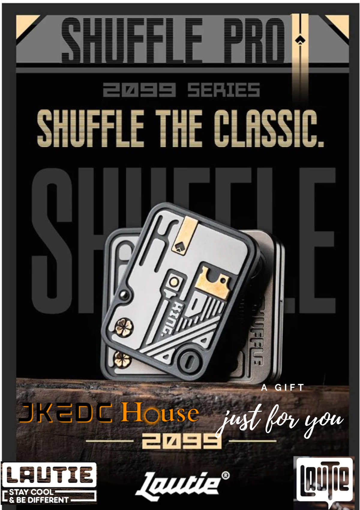 LAUTIE Shuffle Pro Ace King Hand Fidget Slider, 2099 Series for Collection & Gift