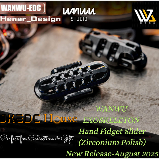 New WANWU EXOSKELETON Zirconium Mechanical Magnetic Hand Haptic Push Slider | New Zirconium EXOSKELETON EDC PEI Hand Push Slider | WANWU EXOSKELETON PPB Fidget Toys for Collection & Gift