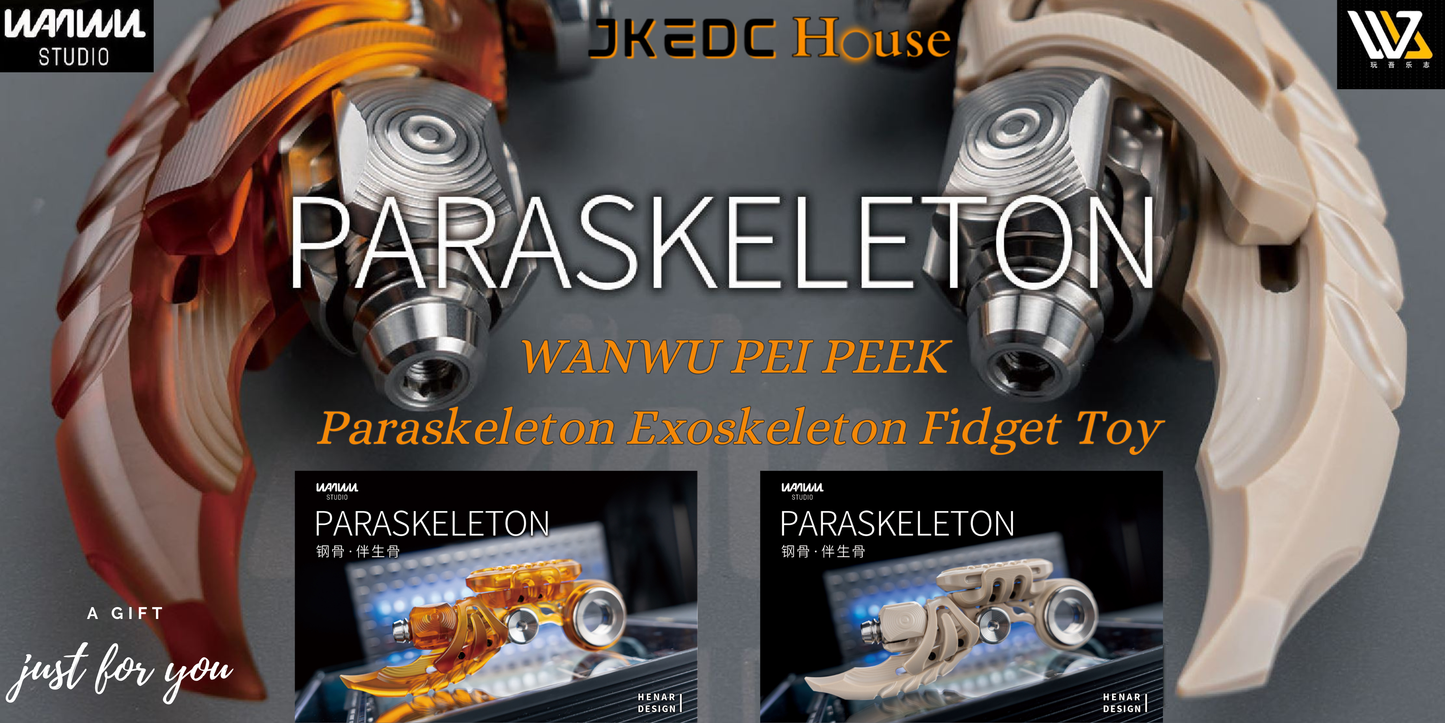 WANWU PARASKELETON EXOSKELETON PEEK PEI Mechanical EDC PPB Hand Haptic Push Slider for Gift & Collection