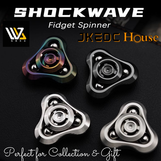 WANWU "Shockwave" Hand Gyro Fidget Spinner | WANWU "Shockwave" Mini EDC Hand Spinner | Mini "Shockwave" Strike PPB Steel Hand Fidget for Gift & Collection