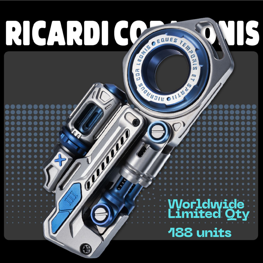 01 EDC Time Knight 3.0 Hand Ratchet Push Slider | New 01 EDC "Time Knight 3.0" EDC Hand Gyro Spinner Slider Fidget Toys for Collection & Gift.