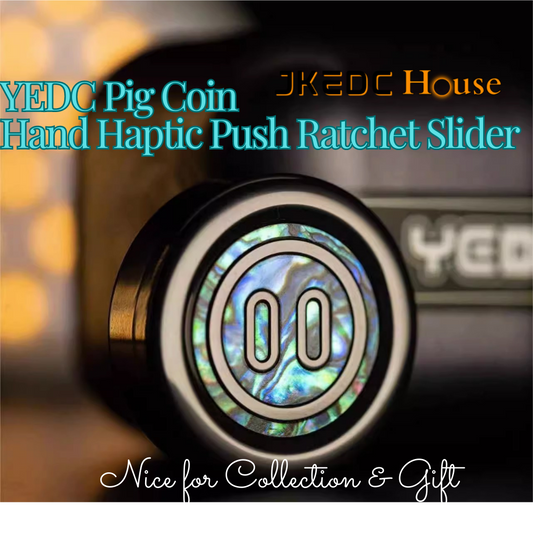 YEDC Pig Zirconium Coin Shape Hand Push Slider | YEDC Pig PEI Coin Hand Fidget | YEDC EDC Metal Coin Shape Slider for Collection & Gift