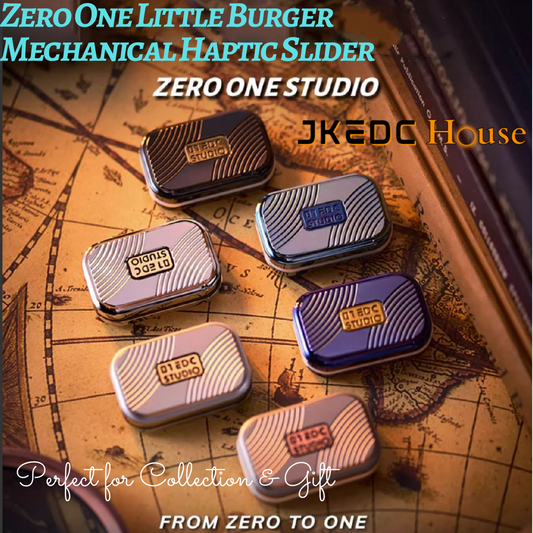 Zero One Mini Burger Mechanical Hand Haptic Slider | Zero One Mini Burger Metal EDC Hand Fidget Toy for Collection & Gift