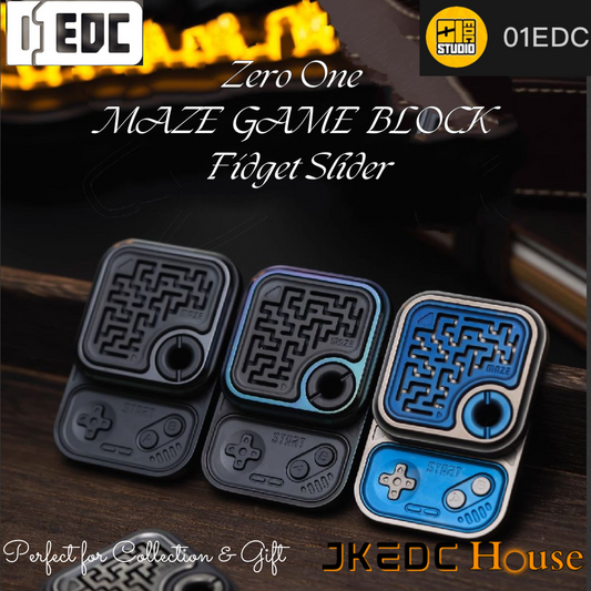 01 EDC Mechanical MAZE GAME Block Hand Push Slider | ZeroOne EDC MAZE BLOCK Haptic Hand Fidget Slider for Collection &amp; Gift