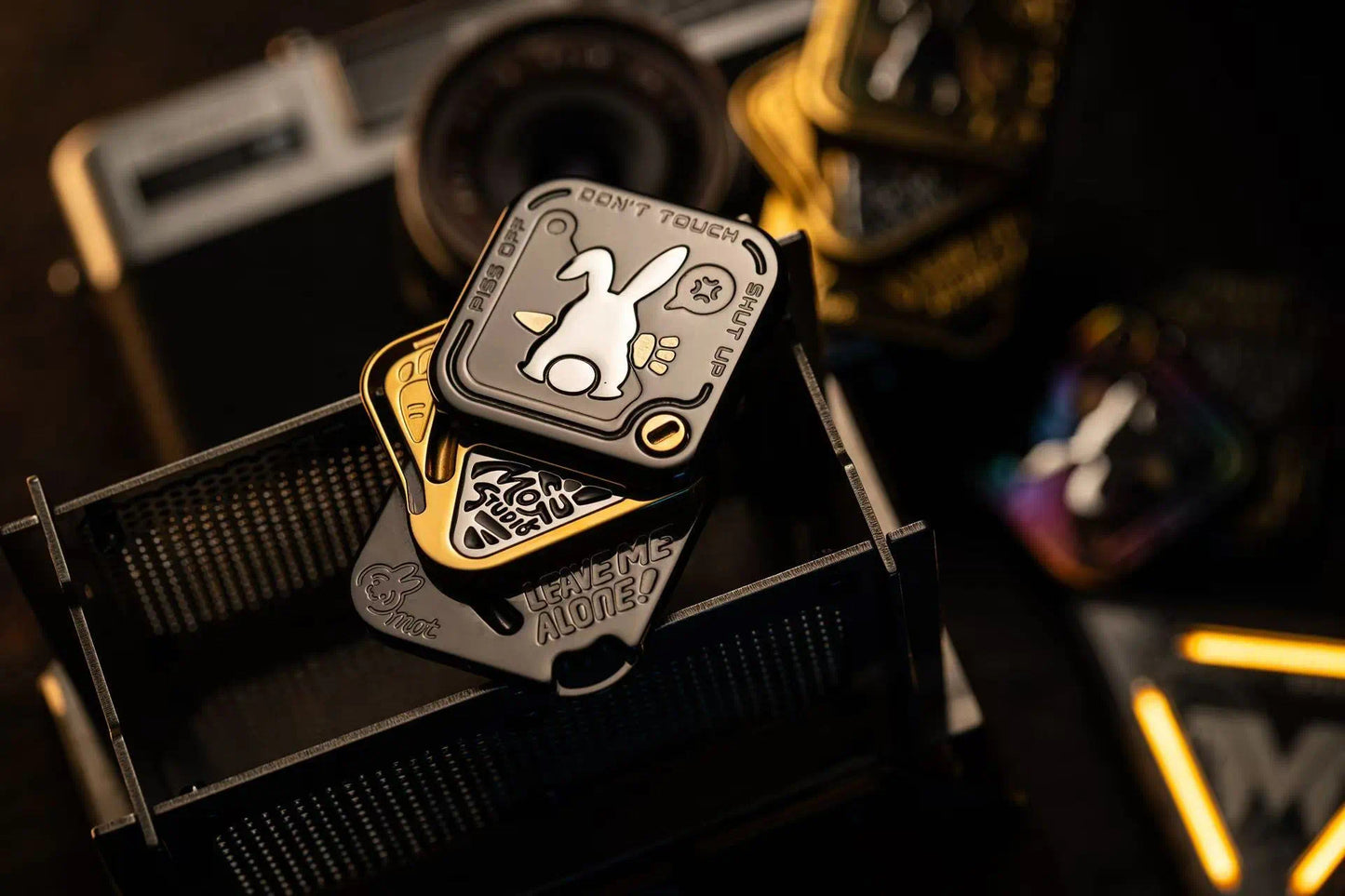New Arrival MOT EDC SNAP Fidget Hand Slider | MOT New Rabbit Hand Haptic Slider | New MOT Rabbit Zirconium Fidget Slider for Gift &amp; Collection.