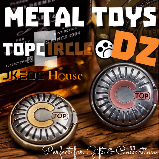 New&nbsp; MetalToys DZ Top-C Mechanical Coin Shape Hand Slider | Top - C Stainless Steel Mechanical Coin Fidget Slider for Collection &amp; Gift