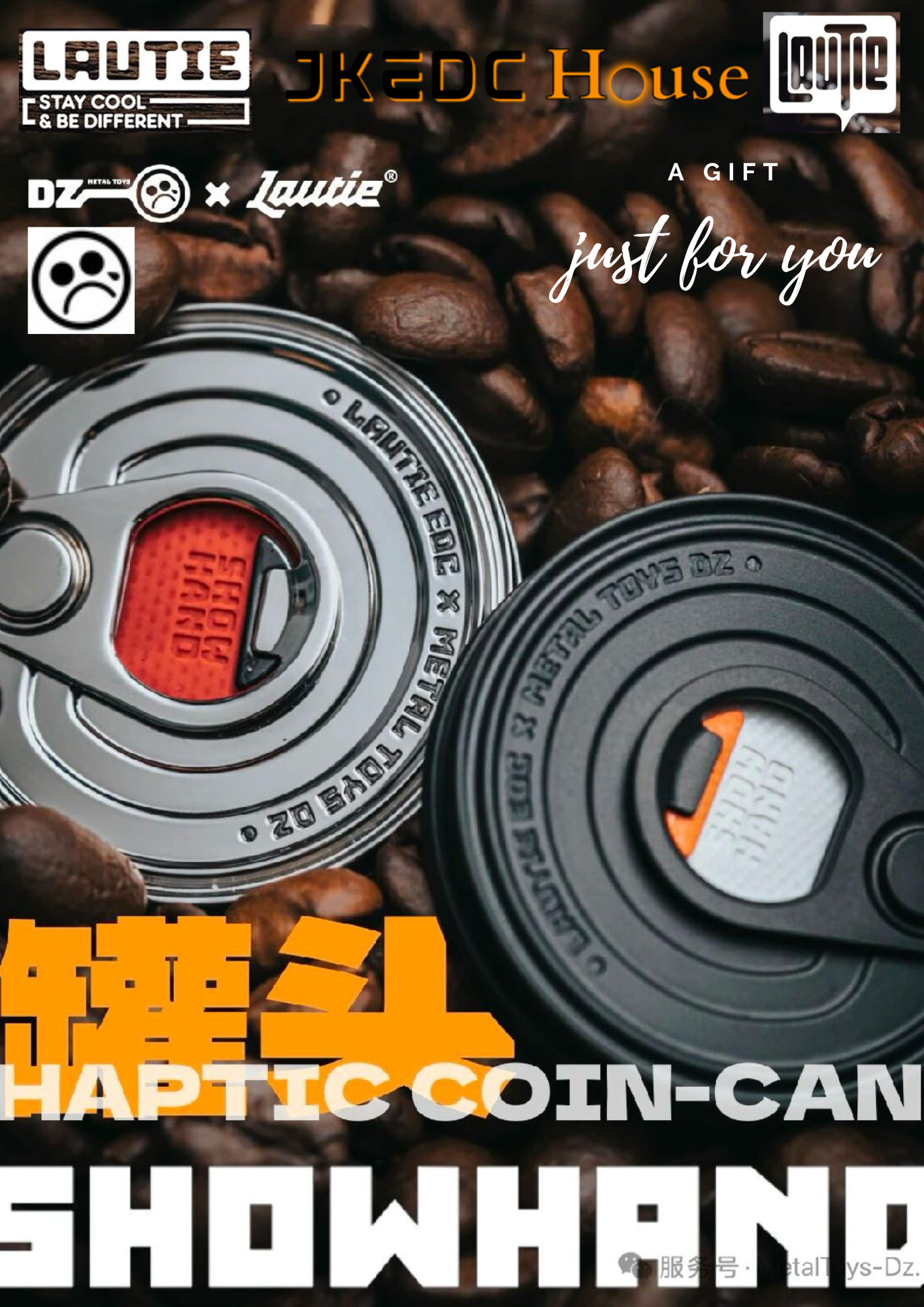 New Lautie x Metal Toys DZ "ShowHand" -Haptic Coin CAN SS Zirconium Mechanical Coin Shape Hand Slider for Collection & Gift