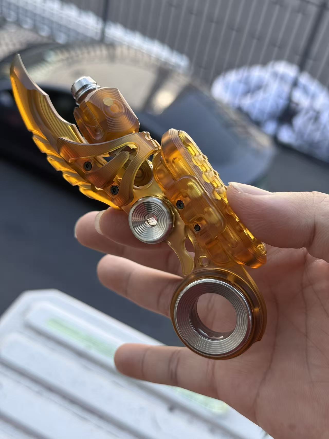 WANWU PARASKELETON EXOSKELETON PEEK PEI Mechanical EDC PPB Hand Haptic Push Slider for Gift & Collection