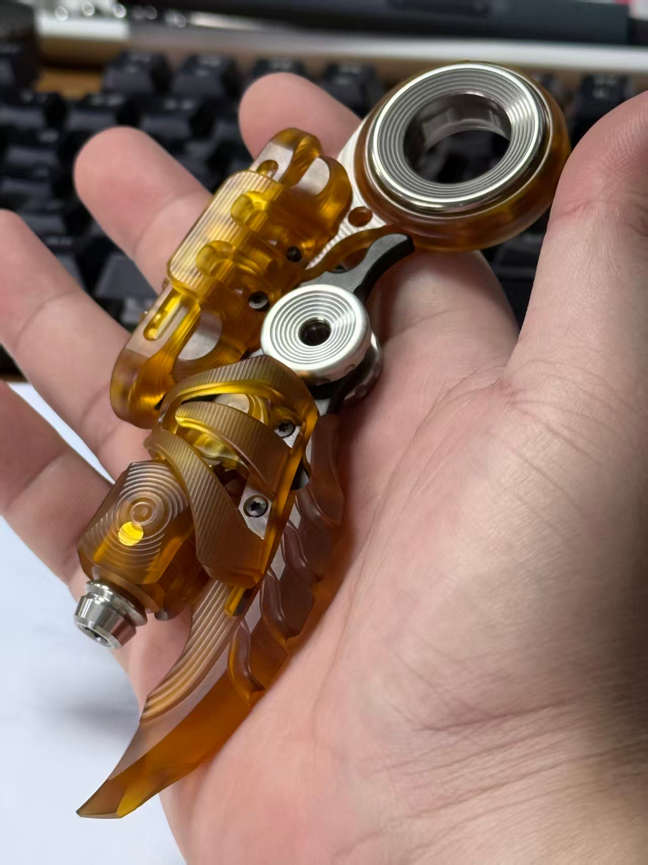 WANWU PARASKELETON EXOSKELETON PEEK PEI Mechanical EDC PPB Hand Haptic Push Slider for Gift & Collection