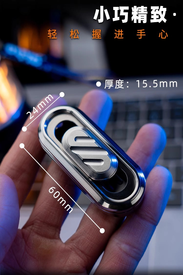 New WANWU Popping Stainless Steel Hand Fidget Haptic Push Slider | New WANWU Popping EDC Zirconium Hand Push Slider | WANWU Popping PPB Fidget Toys for Collection &amp; Gift