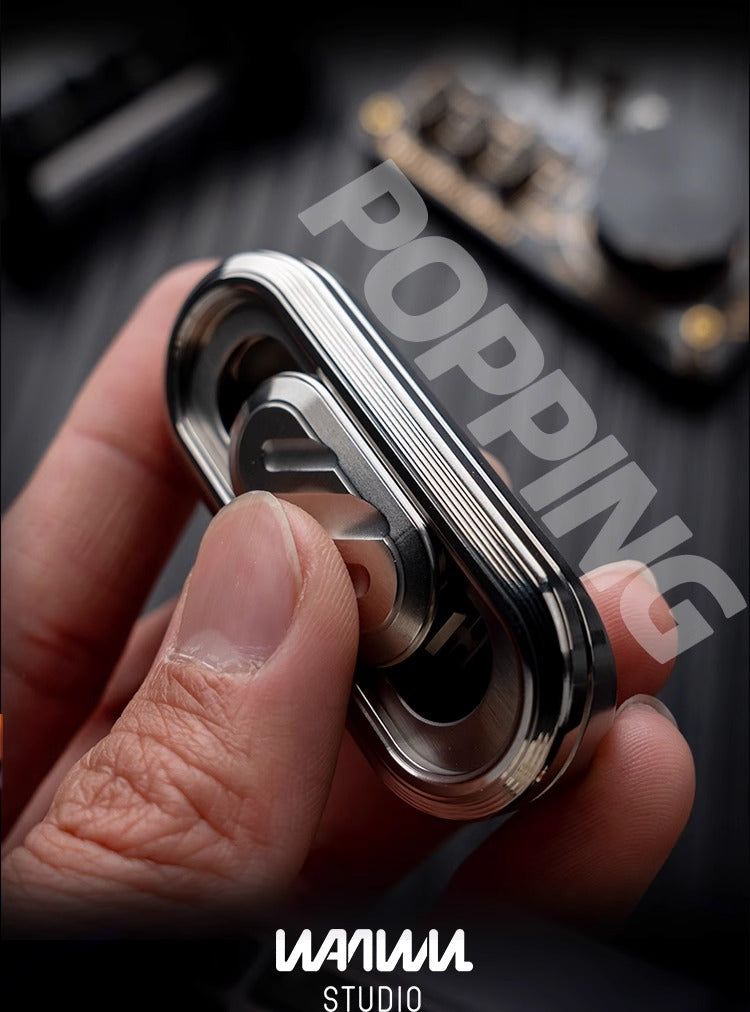 New WANWU Popping Stainless Steel Hand Fidget Haptic Push Slider | New WANWU Popping EDC Zirconium Hand Push Slider | WANWU Popping PPB Fidget Toys for Collection &amp; Gift