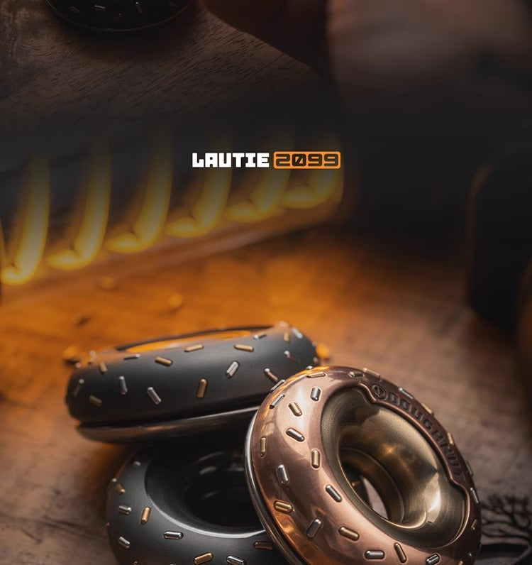 Lautie x Urban Zirconium Doughnut Hand Haptic Push Slider | Lautie Urban EDC Copper Doughnut Hand Slider for Collection &amp; Gift