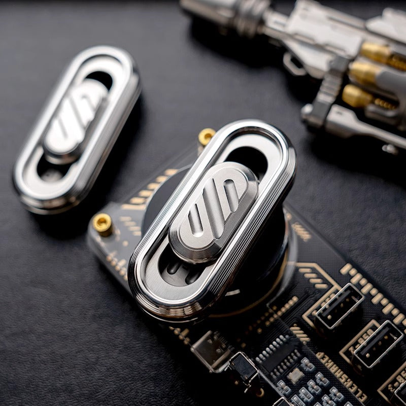 New WANWU Popping Stainless Steel Hand Fidget Haptic Push Slider | New WANWU Popping EDC Zirconium Hand Push Slider | WANWU Popping PPB Fidget Toys for Collection &amp; Gift