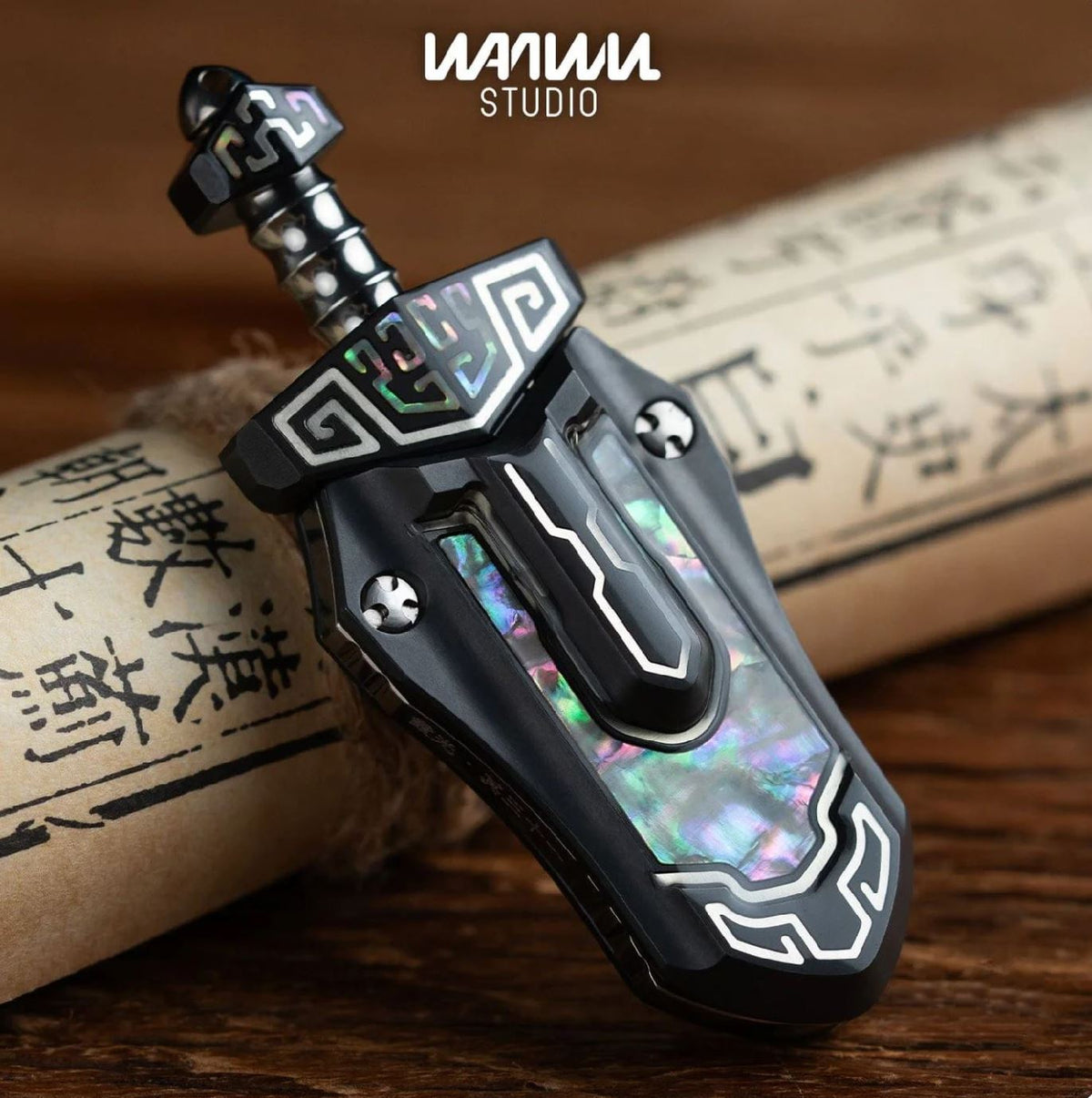 New WANWU "Tai-ah" Sword Hand Haptic Special Material Zirconium Push Slider | New WANWU "Tai-ah" Swords EDC PEI Hand Push Slider | "Tai-ah" Sword PPB Fidget Toys for Collection & Gift