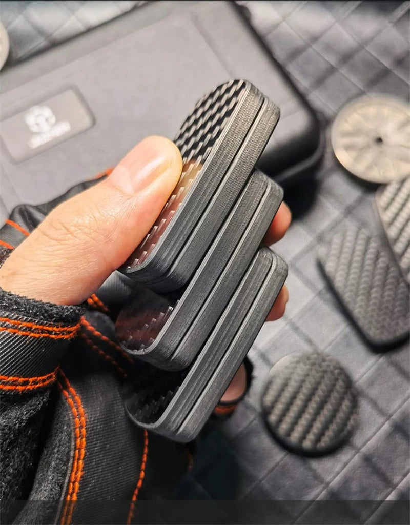 Carbon Fiber Magnetic Hand Haptic Feel Push Slider | Magnetic Haptic Push Pull PPB | EDC Magnetic Anti-stress Haptic Push Pull Slider for Collection