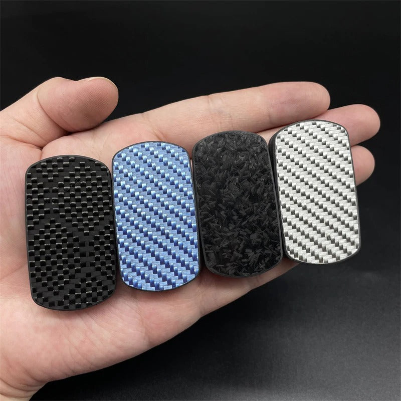 Carbon Fiber Magnetic Hand Haptic Feel Push Slider | Magnetic Haptic Push Pull PPB | EDC Magnetic Anti-stress Haptic Push Pull Slider for Collection