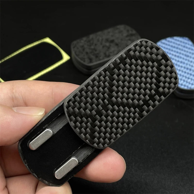 Carbon Fiber Magnetic Hand Haptic Feel Push Slider | Magnetic Haptic Push Pull PPB | EDC Magnetic Anti-stress Haptic Push Pull Slider for Collection