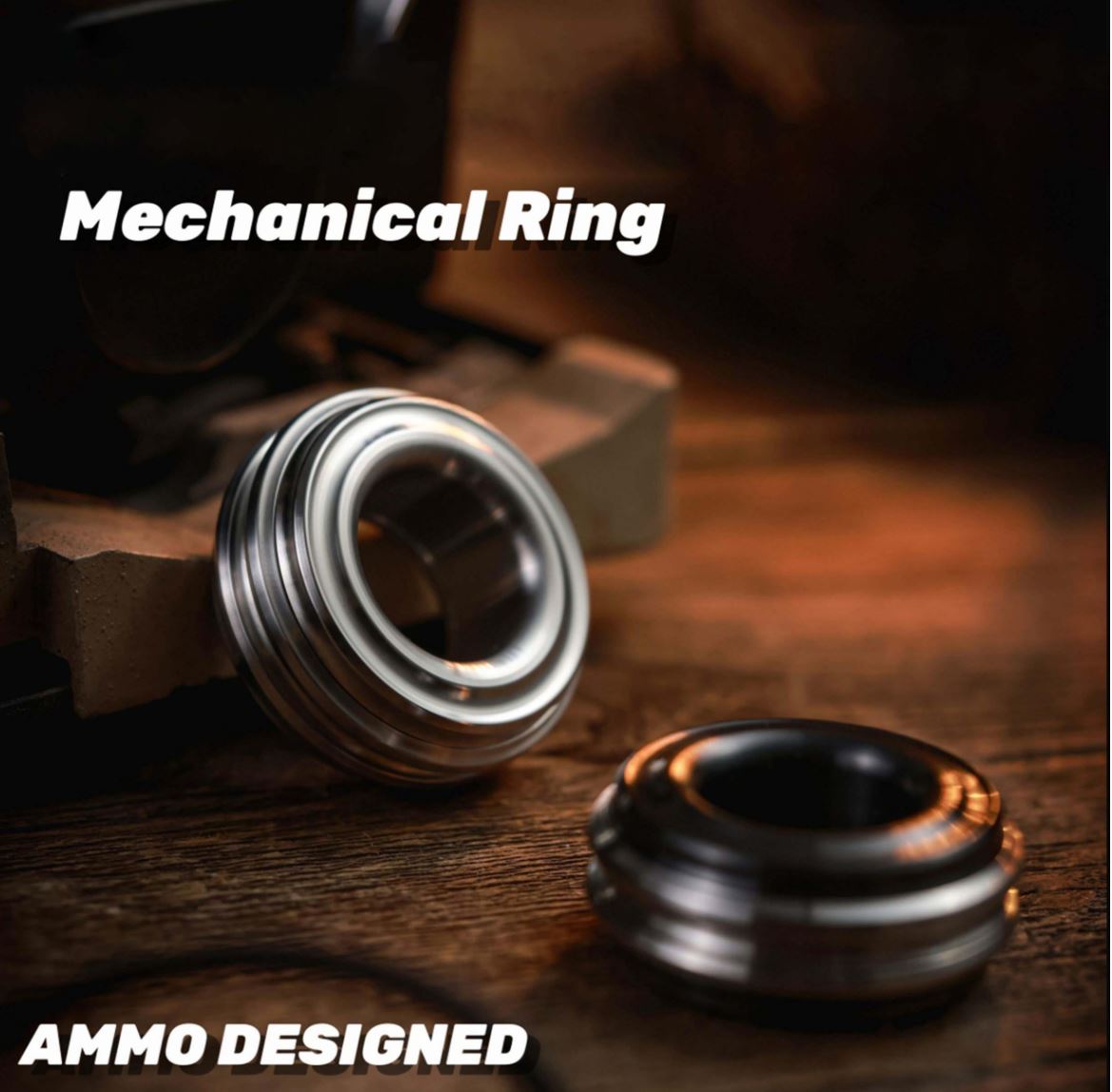 New ACEDC Stainless Steel Mechanical Ring Hand Slider | ACEDC Metal EDC Hand Finger Ring | New Acedc Mechanical Finger Push Slider for Gift and Collection