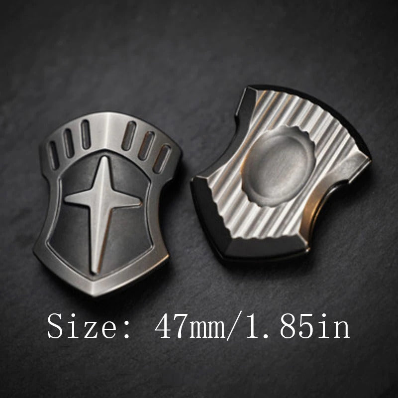 Mini "+" War Shield Shape Haptic Push Slider | Mini War Shield Push Slider PPB | Mini Stainless Steel Push Slider for Gift and Collection