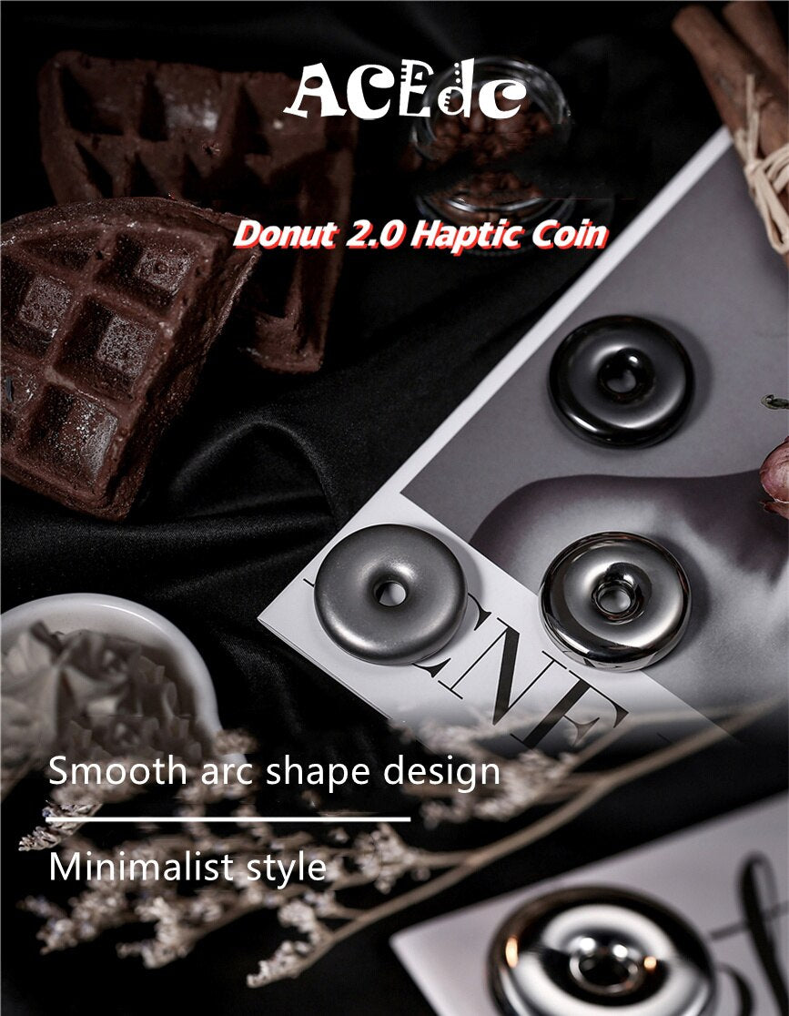 ACEDC Donut 2.0 Magnetic Hand Haptic Coin Slider | Acedc Donut 2.0 EDC Hand Haptic feel push Slider | ACEDC Donut Coin Push slider for Gift & Collection