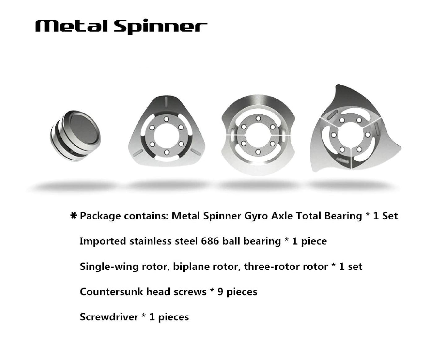 DIY Free Assembly Metal Hand Spinner | Zinc Alloy Tri-Form Spinner | Anti Stress Fidget Spinner for Gift & Collection