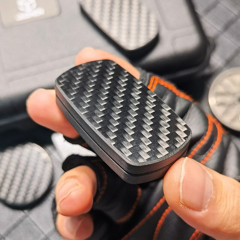 Carbon Fiber Magnetic Hand Haptic Feel Push Slider | Magnetic Haptic Push Pull PPB | EDC Magnetic Anti-stress Haptic Push Pull Slider for Collection