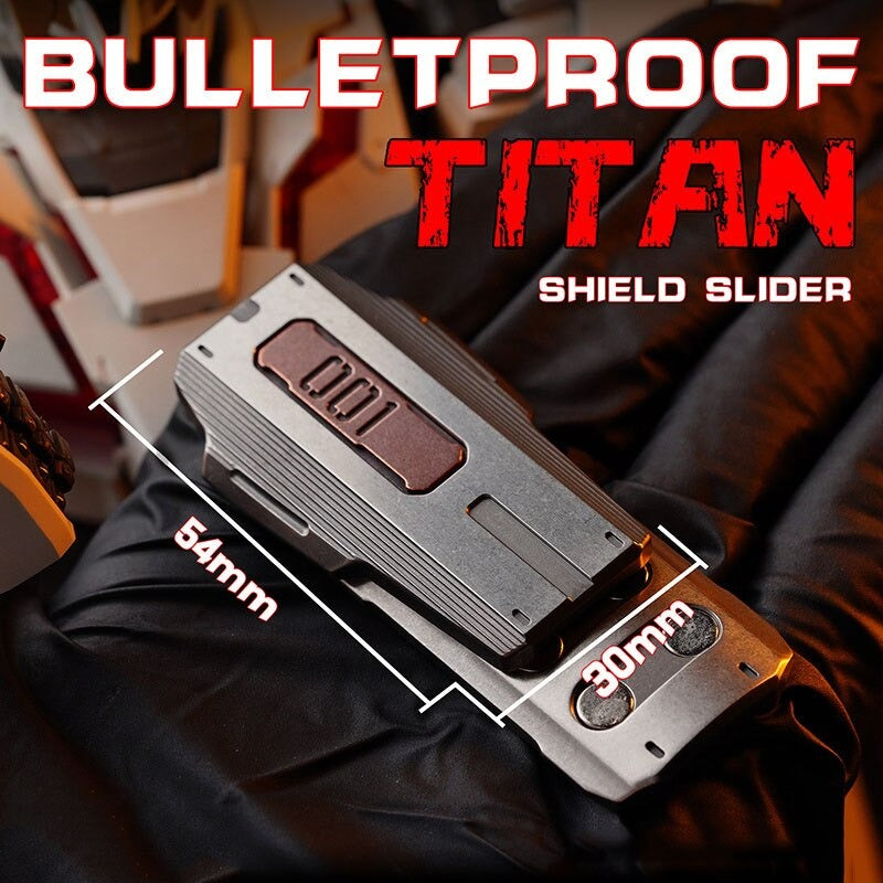 WANWU Bulletproof TITAN Shield Hand Magnetic Slider | EDC Bulletproof Titan Hand Push Slider | Wanwu Magnetic Hand Push Slider for Gift & Collection