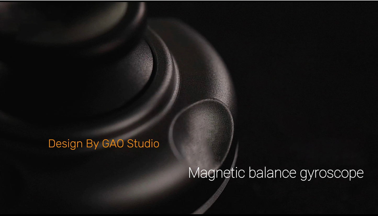 Gao Studio Mini Stainless Steel Gyroscope Levitation Fidget Spinner | Gao Studio Mini EDC Hand Gyroscope Spinner | Mini Metal Gyro Spinner for Gift and collection