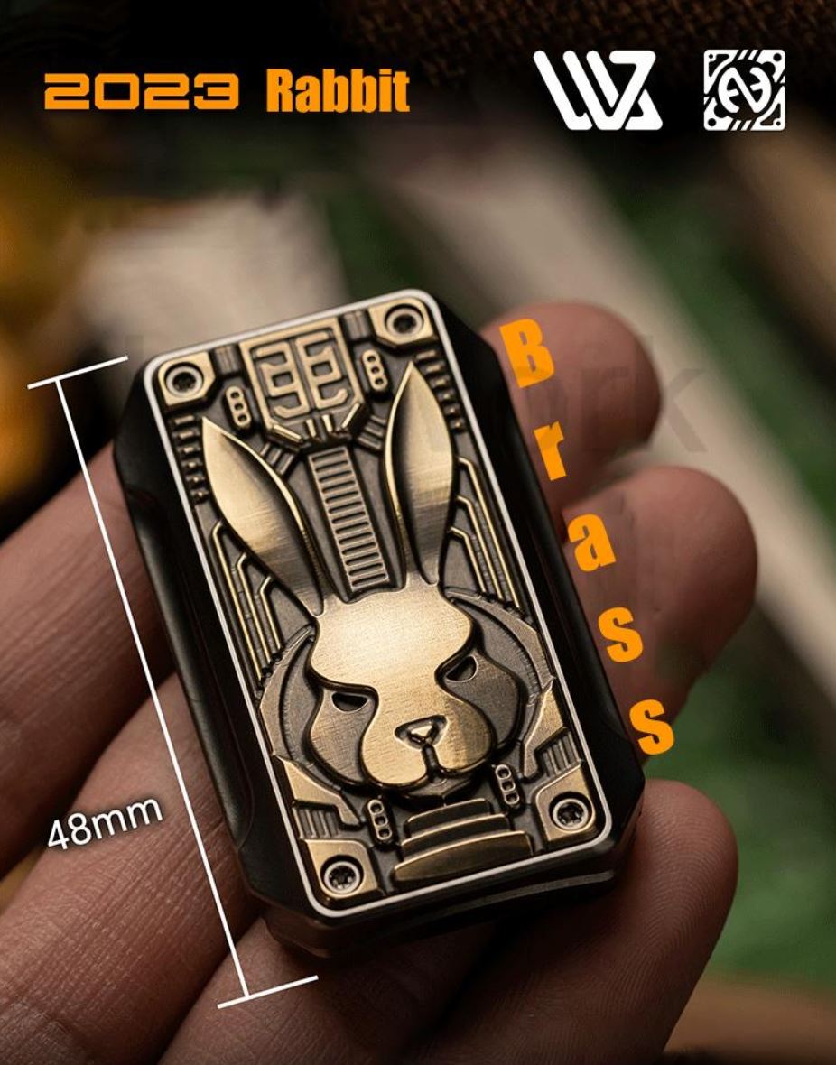 2023 WANWU LIMIT Edition Year of Rabbit Hand Push Slider | WANWU Special Limit Edition Metal Hand Push Fidget | New Limit Edition Wanwu Edc Hand Push Slider for Collection