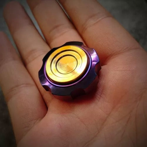 Mini Titanium Alloy Gear Shape Hand Spinner | Mini EDC Gear Shape Fidget Spinner | Mini Metal Hand Spinner for Gift and Collection