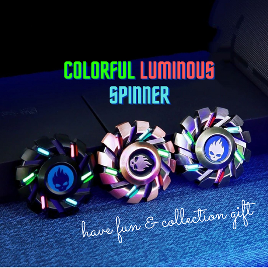 Colorful Luminous Hand Gyro Spinner | Metal Luminous Hand Fidget toys | EDC Luminous Hand Fidget Spinner for Fun and Gift Collection